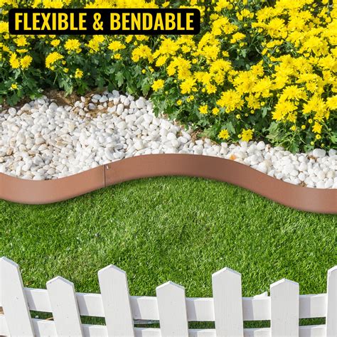 Vevor metal edging - The brown, powder-coated steel will match perfectly with brown Colmet steel edging and provide long-lasting value for years of use. For staking Colmetsteel edging sold separately using 12 in. L 10-Gauge prime steel. Tapered for easy use and a solid hold, also great for securing lawn ornaments and other non-Colmet products to the ground.